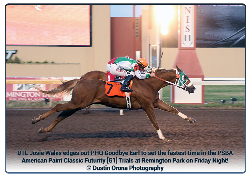 DTL JOSIE WELLS set fastest time in American Paint Classic
